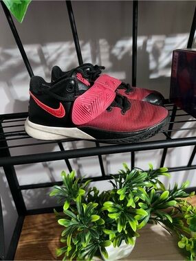 Nike Kids Black and Red Basketball Sneakers